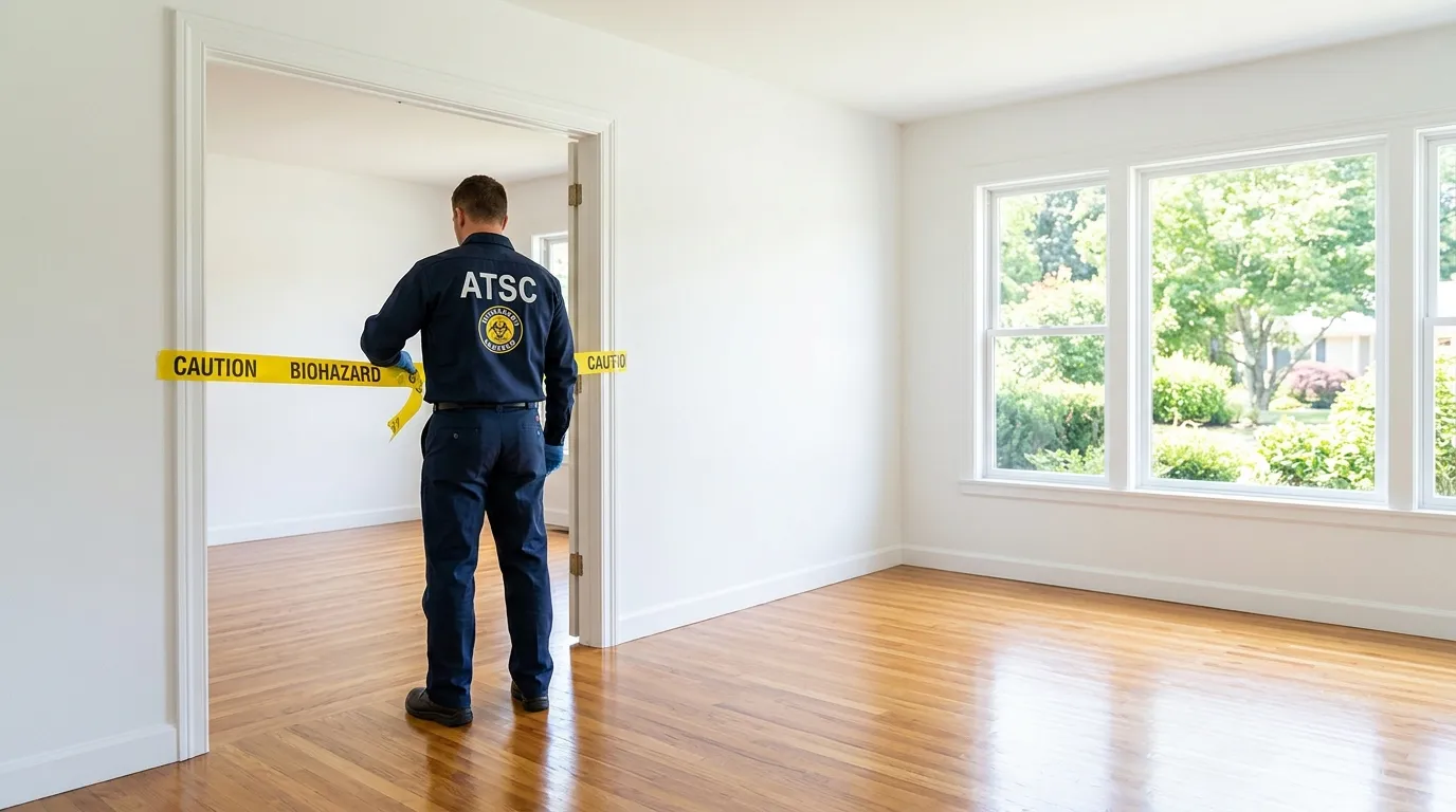 Certified biohazard cleanup crew performing Trauma Scene Cleanup in Melvindale